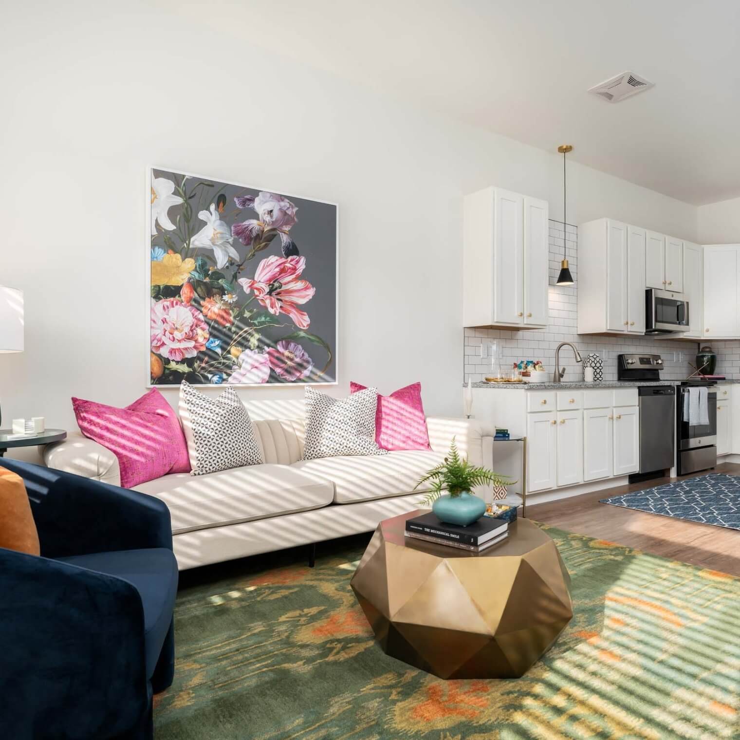 luxury apartments cincinnati skytop living room view