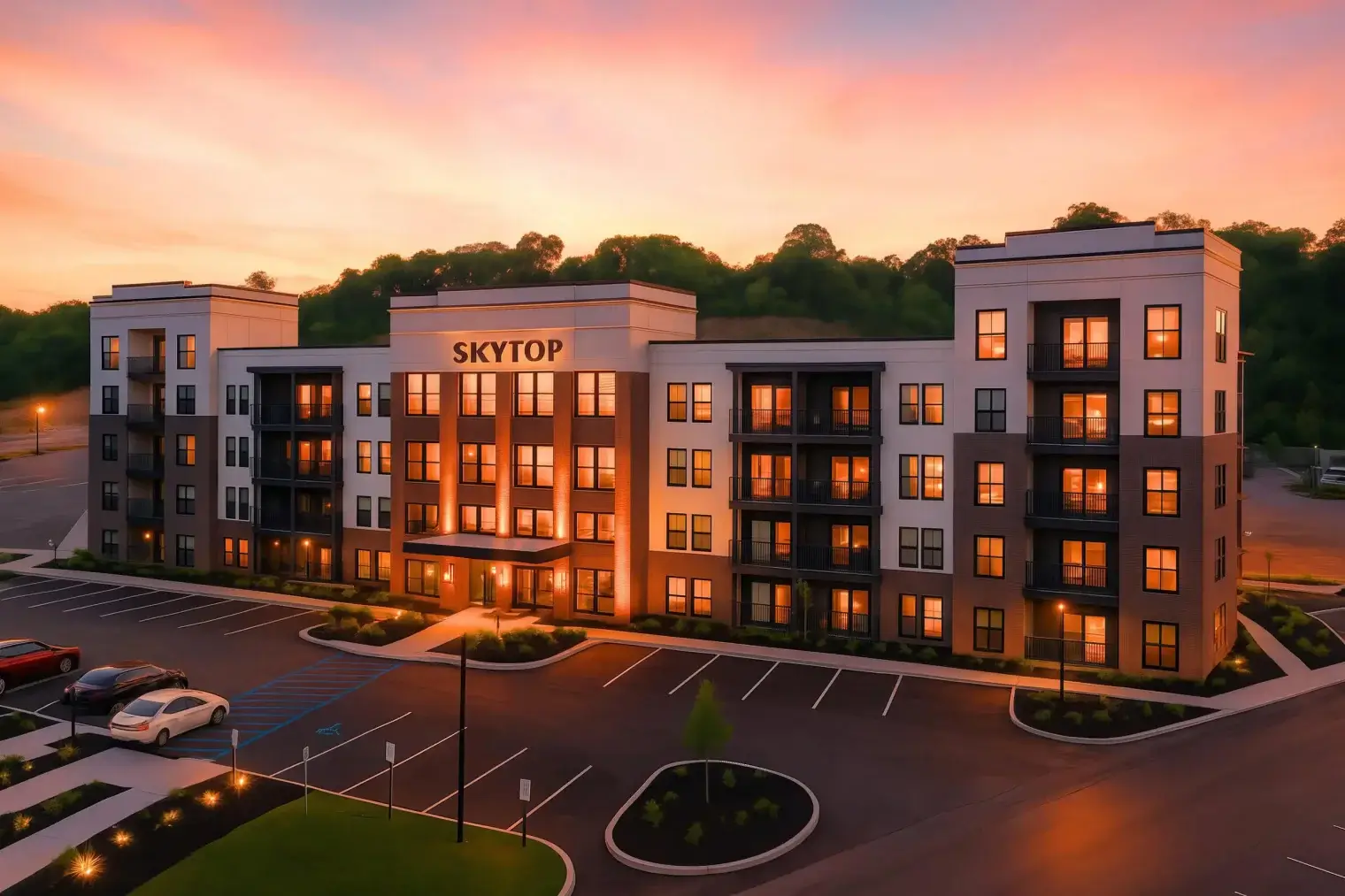 skytop cincinnati exterior sunset